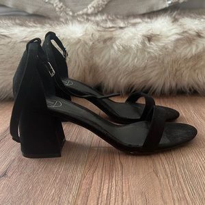 Black Kitten Heel - Missguided strap heels - Size 7 US Women